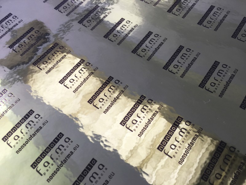Stampa di etichette adesive cromate argento Venezia
