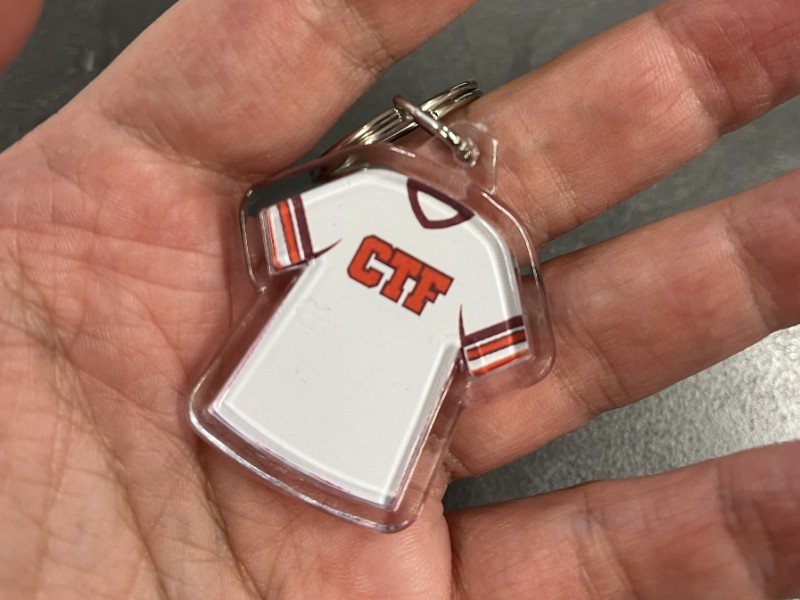 Portachiavi maglietta personalizzato per CTF