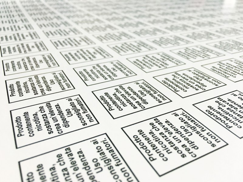Stampa Etichette adesive rettangolari personalizzate