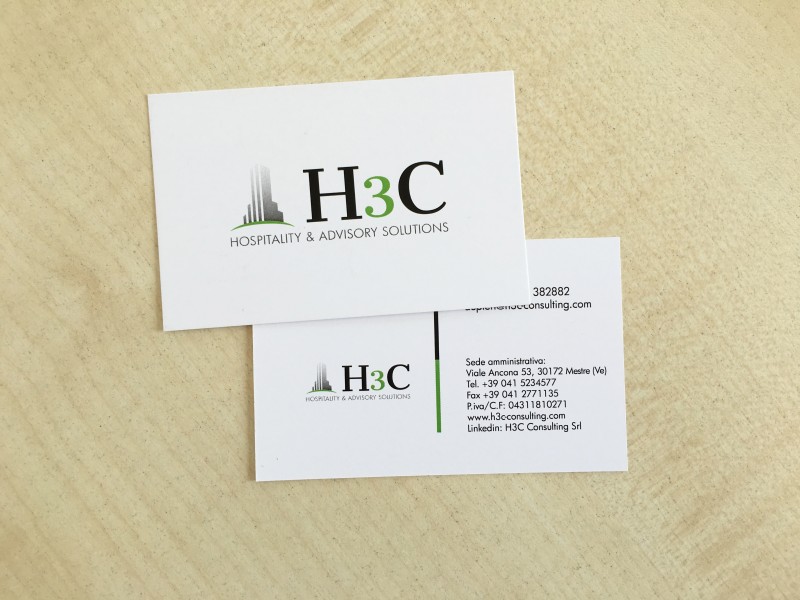 Realizzazione grafica e stampa di bigliettini H3C