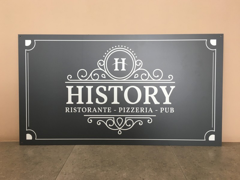 Insegna personalizzata stampa pannello d-bond alluminio