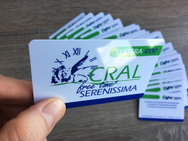 Tessere PVC personalizzate Venezia, stampa tessere socio cral