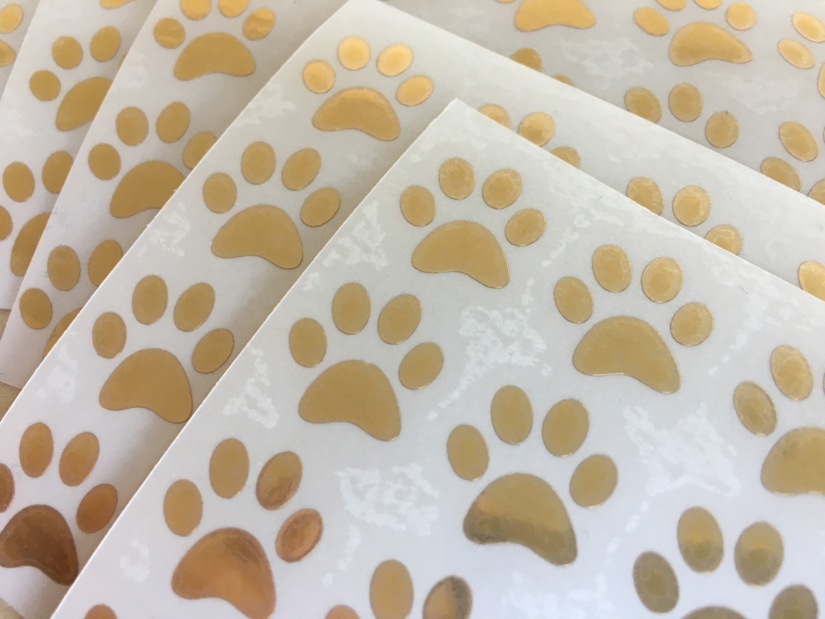 Piccoli adesivi Prespaziati Oro, Sticker