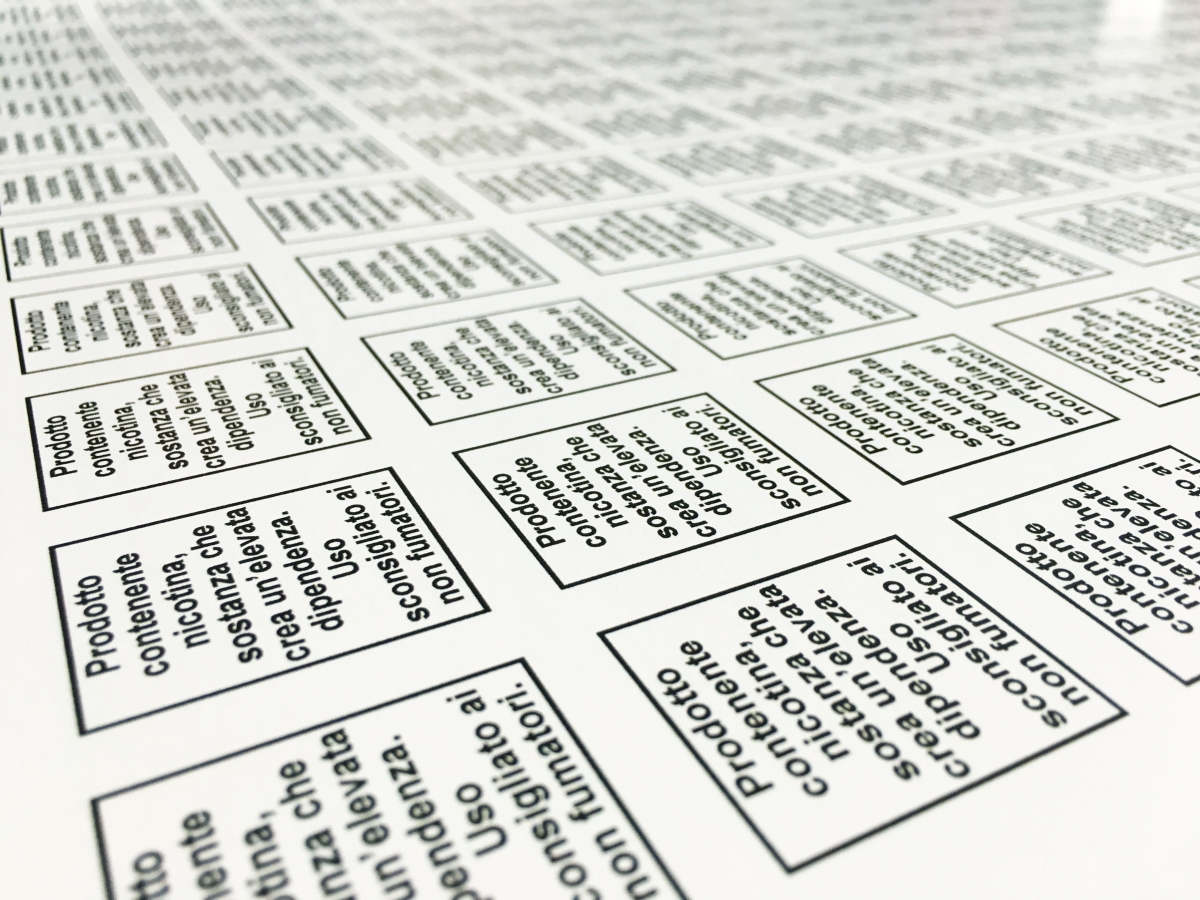 Stampa Etichette adesive rettangolari personalizzate