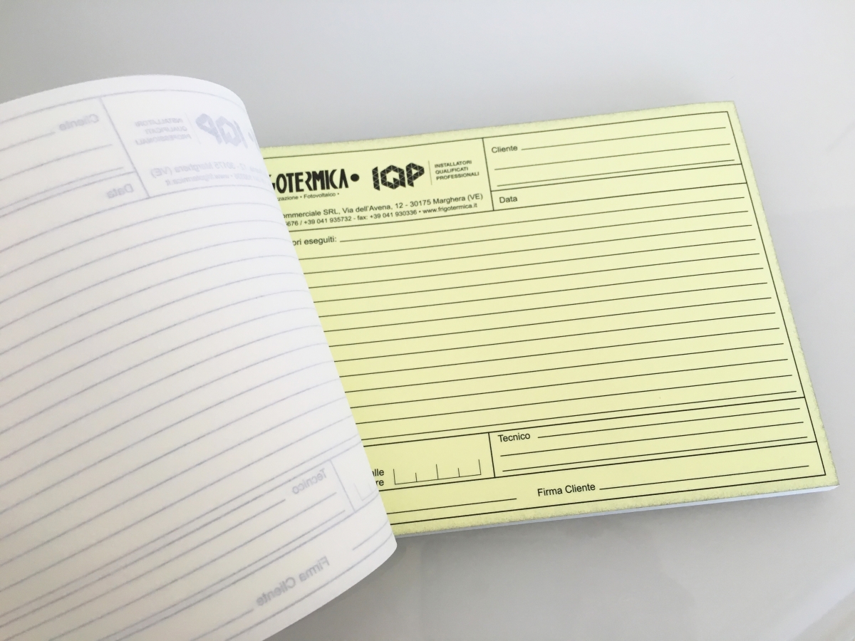 Stampa Carta Chimica Auto ricalcante Duplice Copia